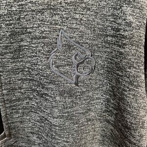 ADIDAS light weight quarter zip pullover with U of L logo.